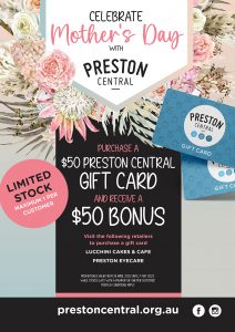 Mother's Day Gift Card Preston Central